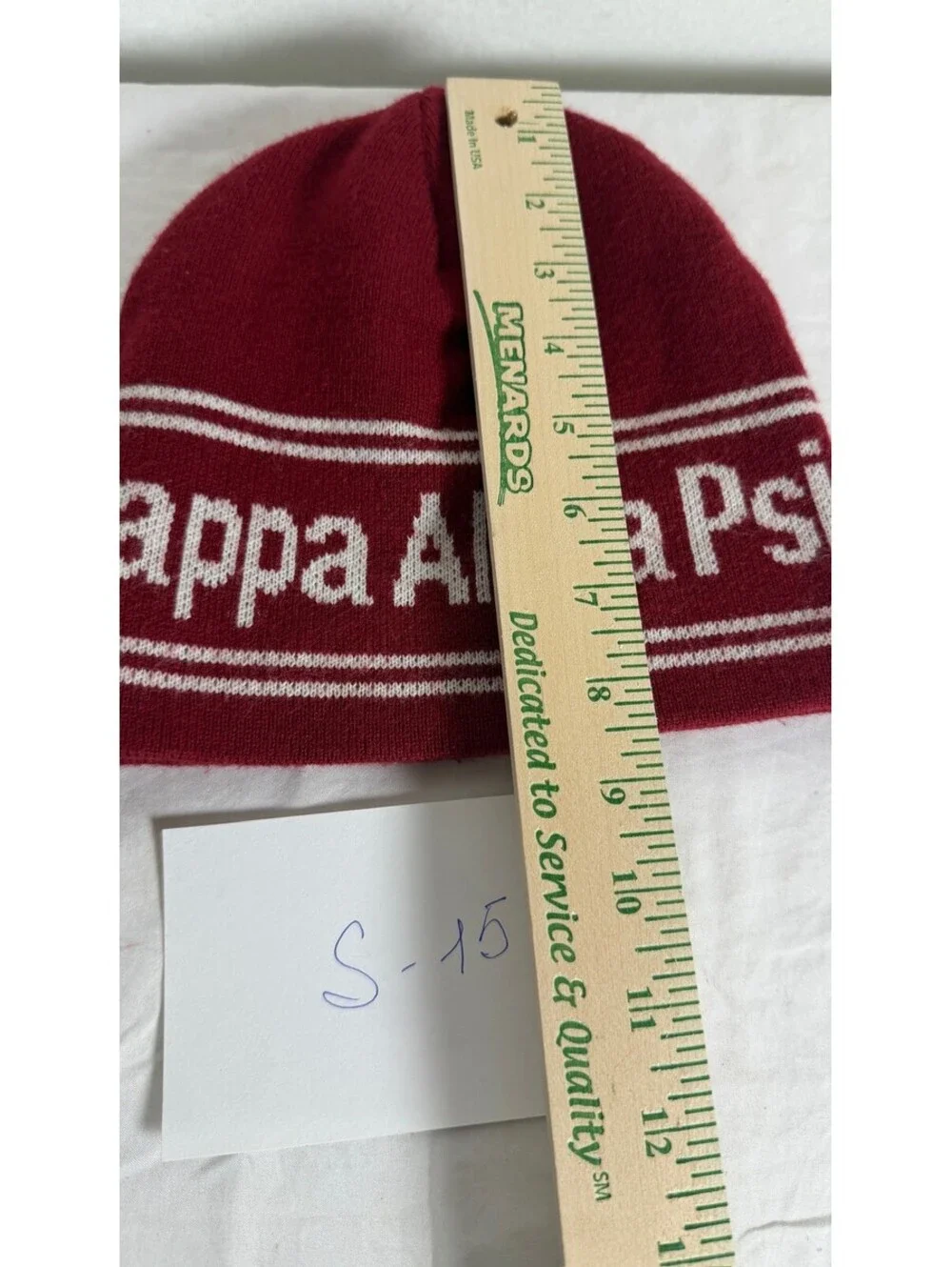 Kappa Alpha Psi Fraternity Beanie Hat Maroon White Knit Cap S-15